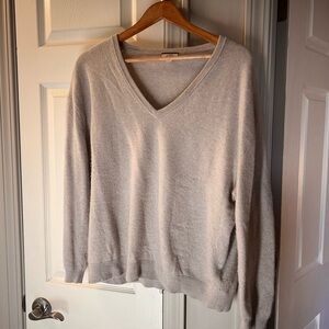 J. Crew Soft Cream V-Neck Sweater